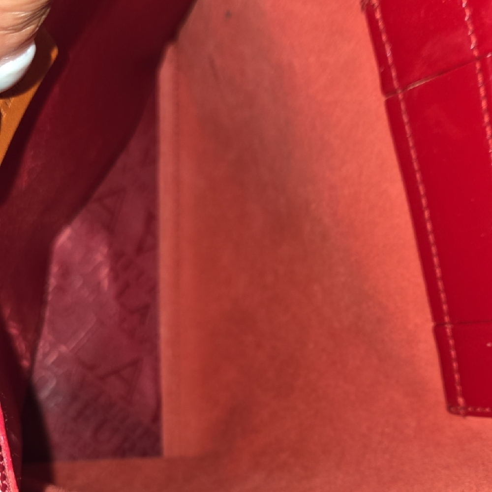 Furla Red Glossy Tote Bag with Metallic Charm - Picture 7 of 10